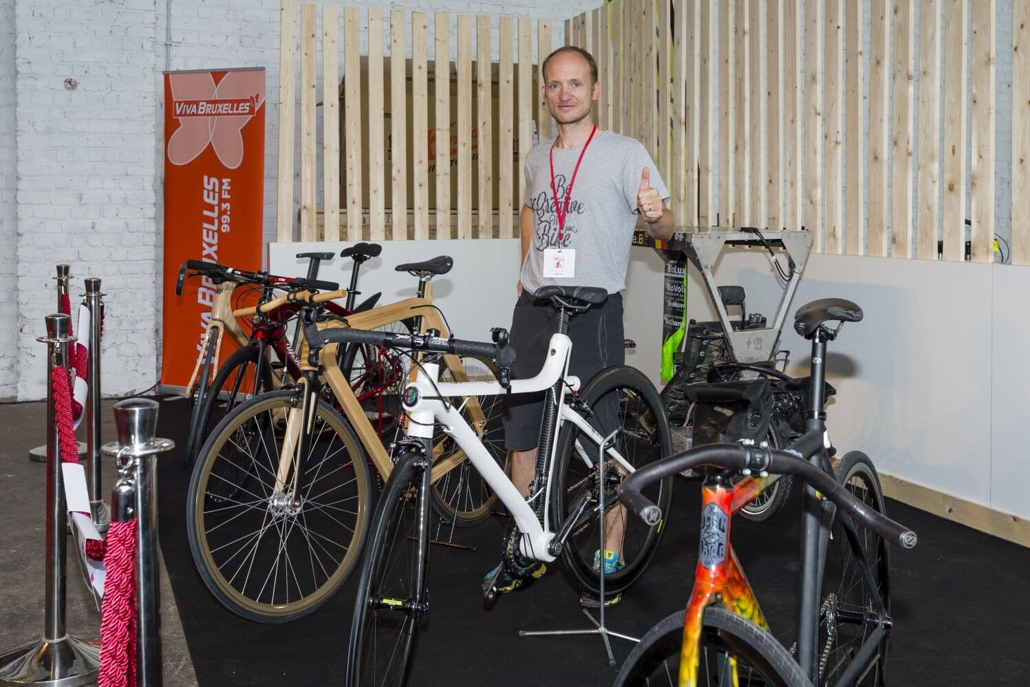 Exposition de vélos originaux sélectionnés par Vélosophe pour le salon Bike Brussels