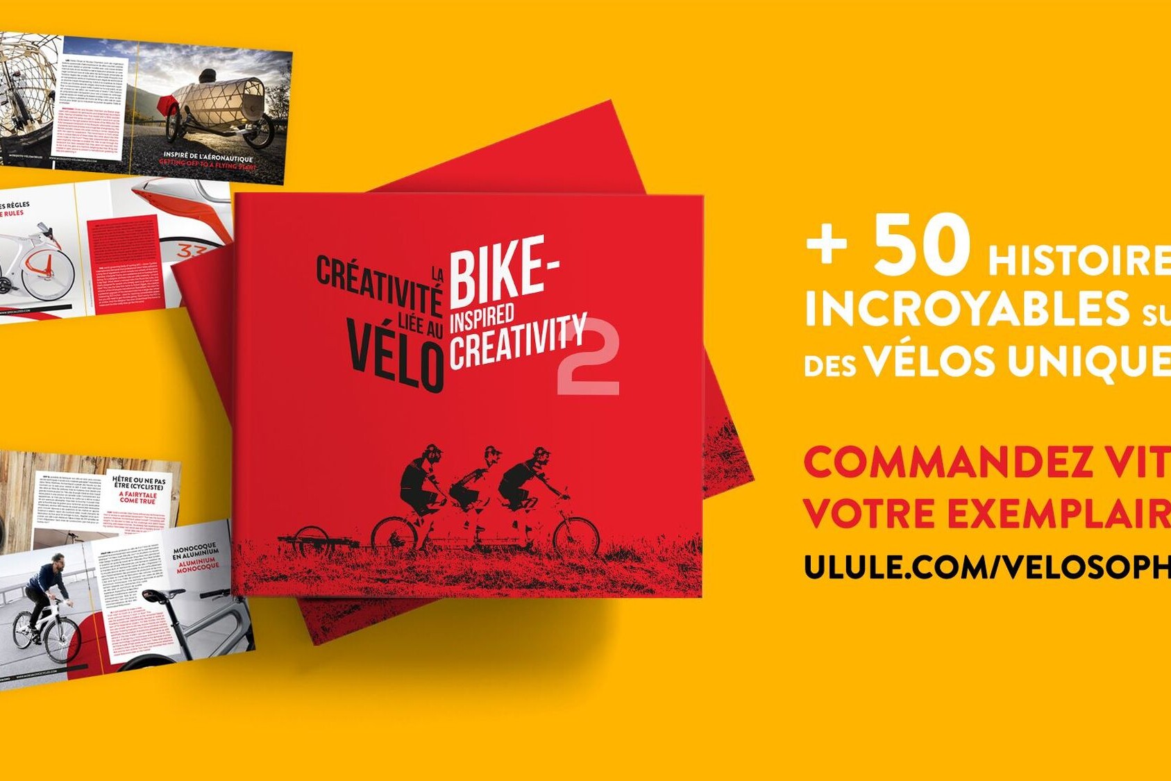 Couverture du livre La créativité liée au vélo Tome 2 lancé en crowdfunding sur Ulule